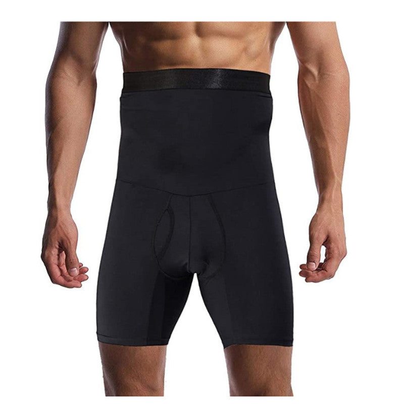 Mens Body Shaper Compression Shorts Waist Trainer Tummy Control Slimming Shapewear