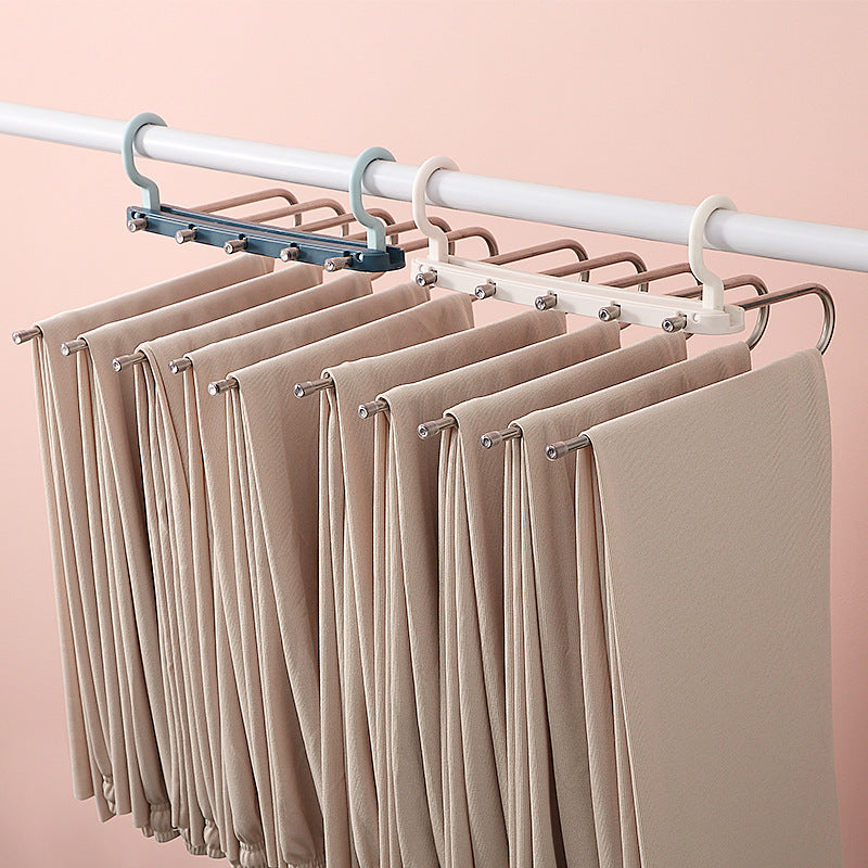 Adjustable Non-slip Pants Rack Wardrobe Trousers Organizer