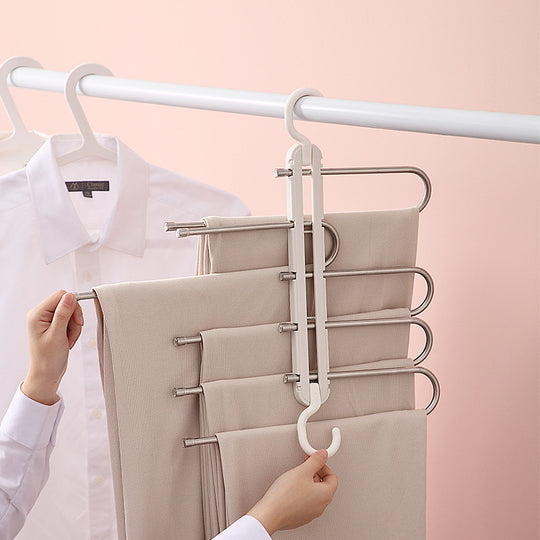 Adjustable Non-slip Pants Rack Wardrobe Trousers Organizer