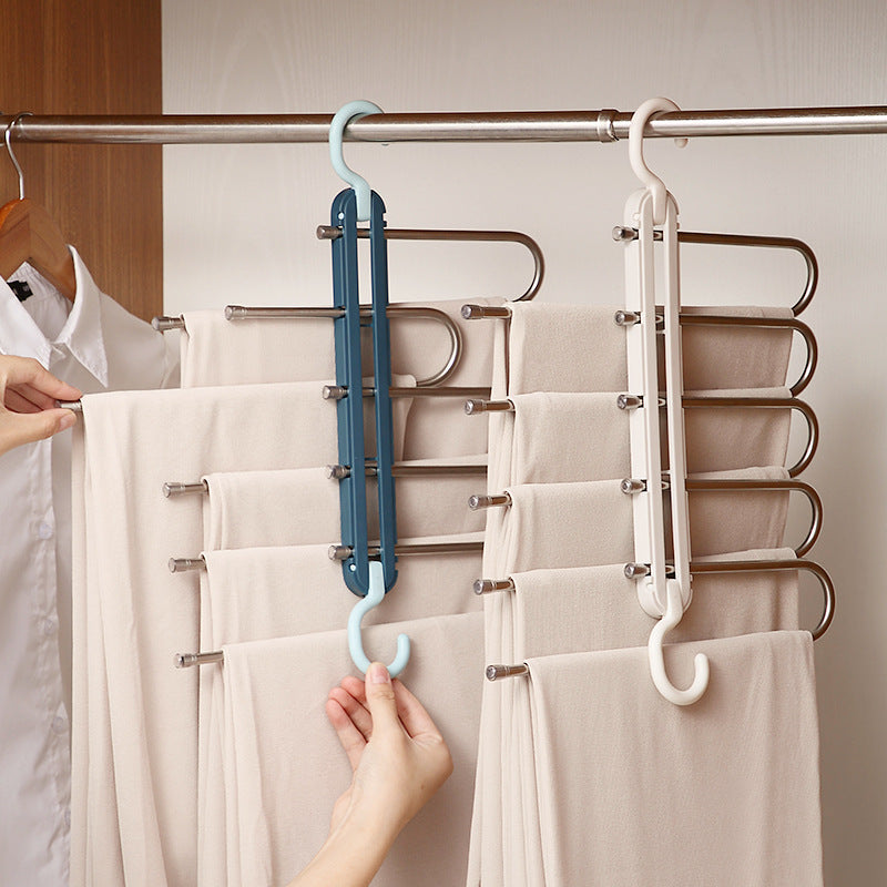 Adjustable Non-slip Pants Rack Wardrobe Trousers Organizer