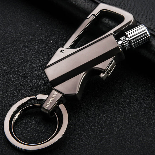 Portable Keychain Bottle Opener Metal Lighter