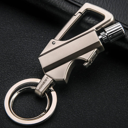 Portable Keychain Bottle Opener Metal Lighter